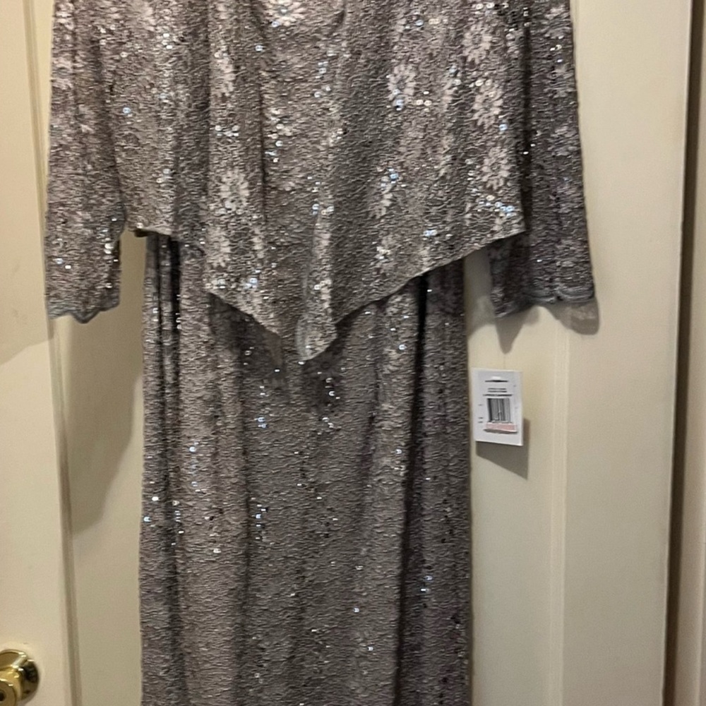 Glamorous Silver Sequin Asymmetrical Dress